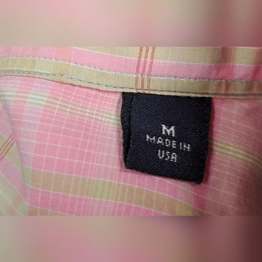 Burberry London Men's Button Down Shirt Check Vintage USA 90s Relaxed Fit Medium - Picture 8 of 16